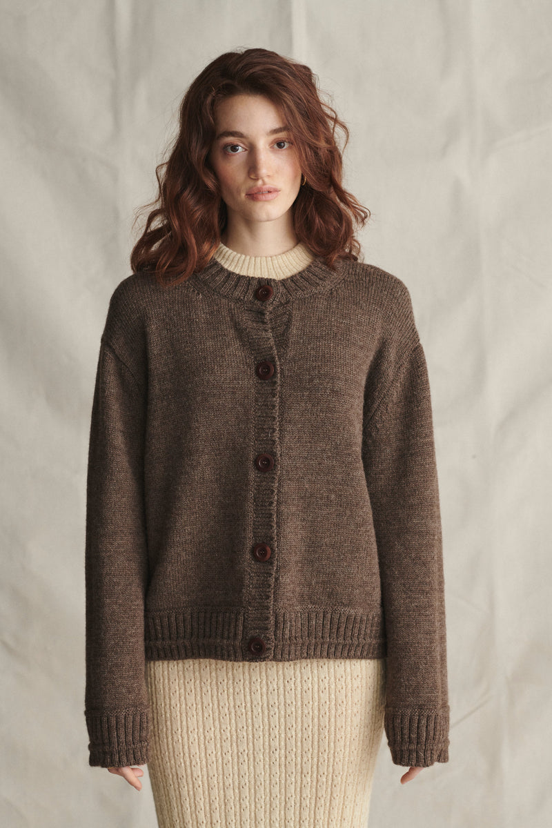 Brampton Cardigan in Peat