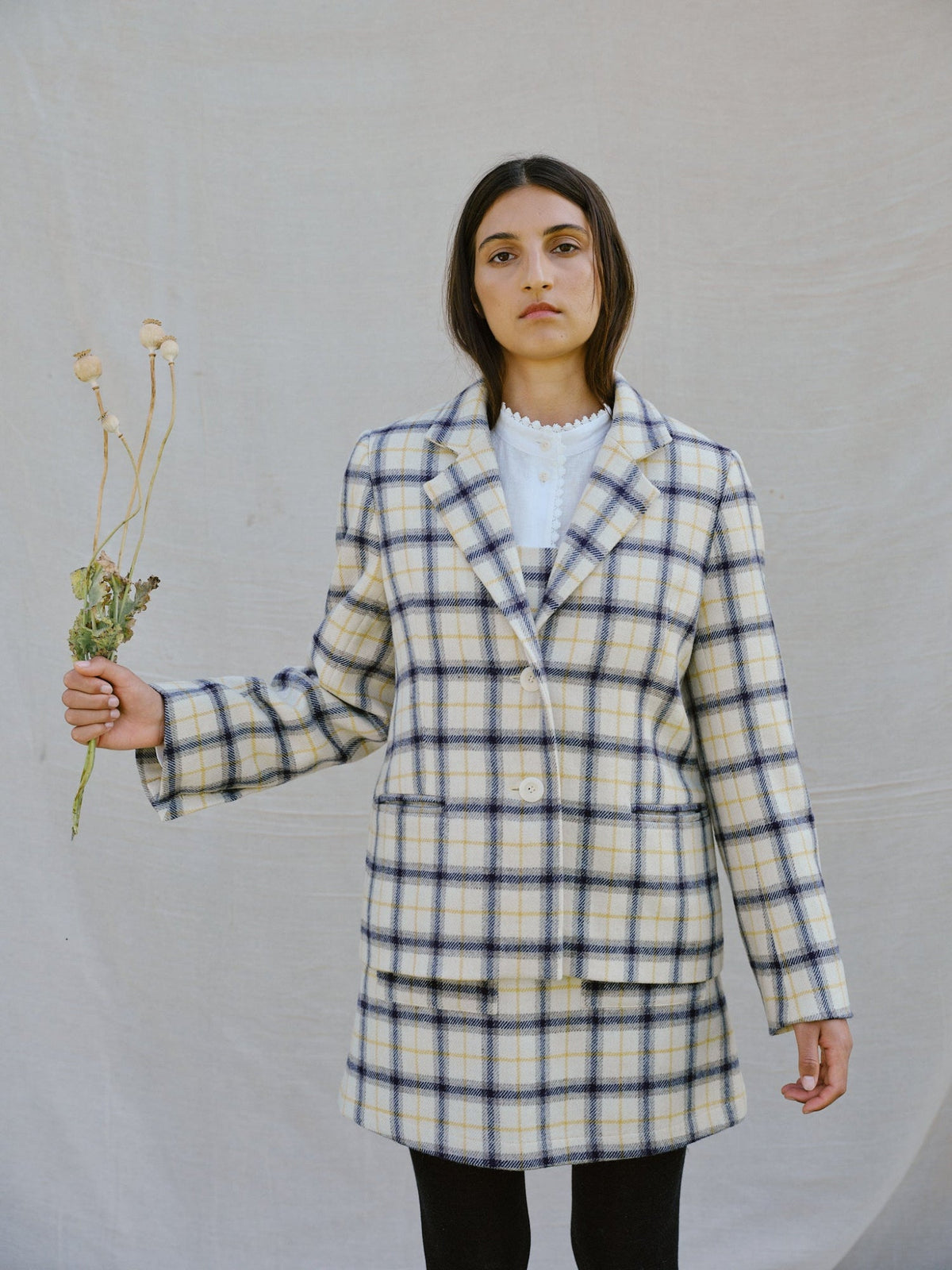 Bellingham Blazer in Yolk Check