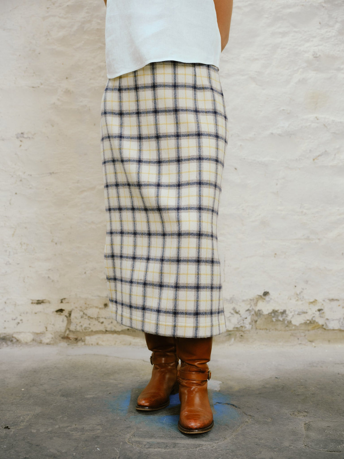 Mellor Skirt in Yolk Check