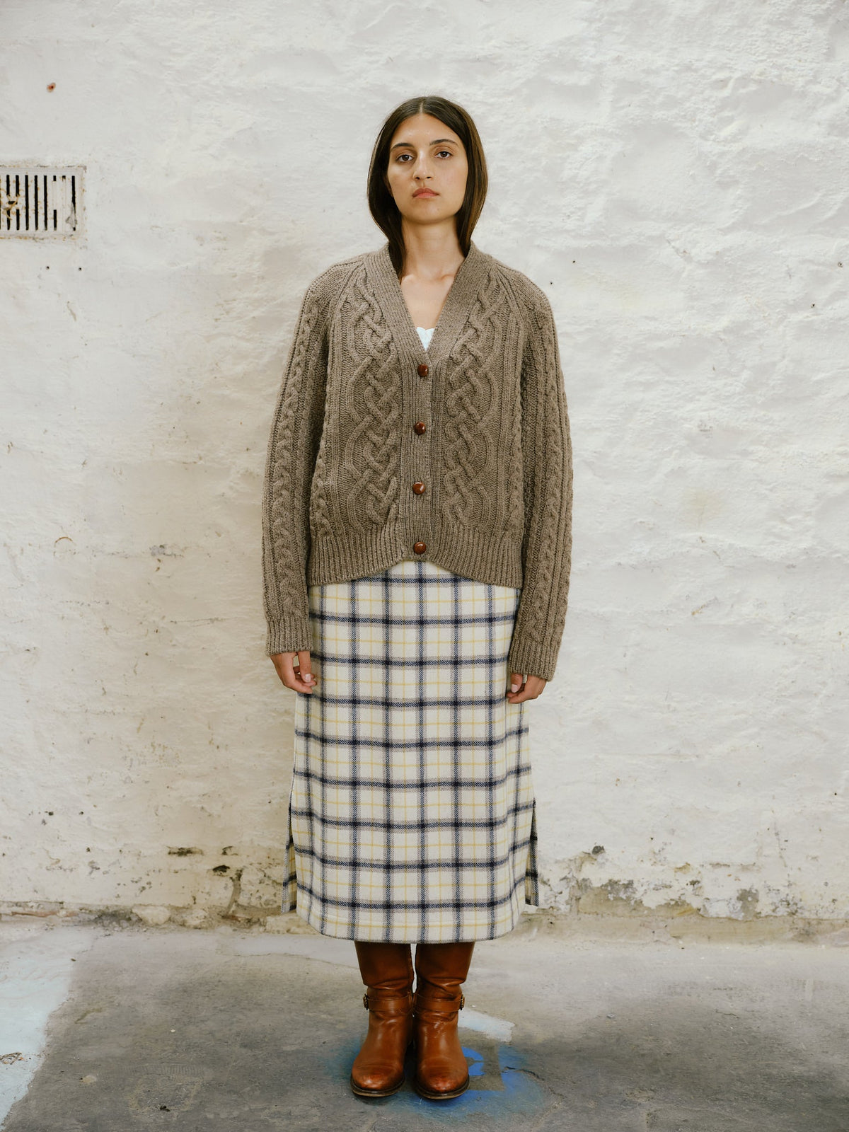 Whitby Cardigan in Loam