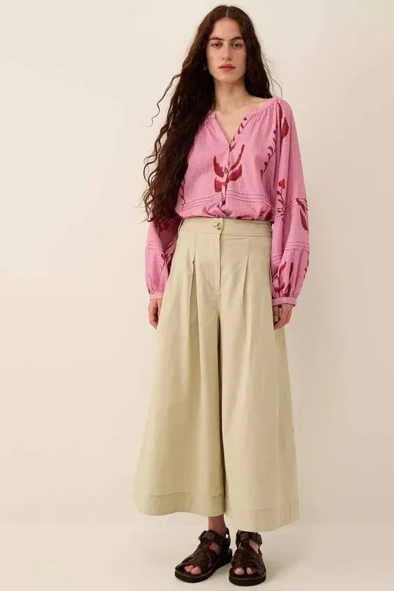 East Rosie Cotton Twill Trousers Green