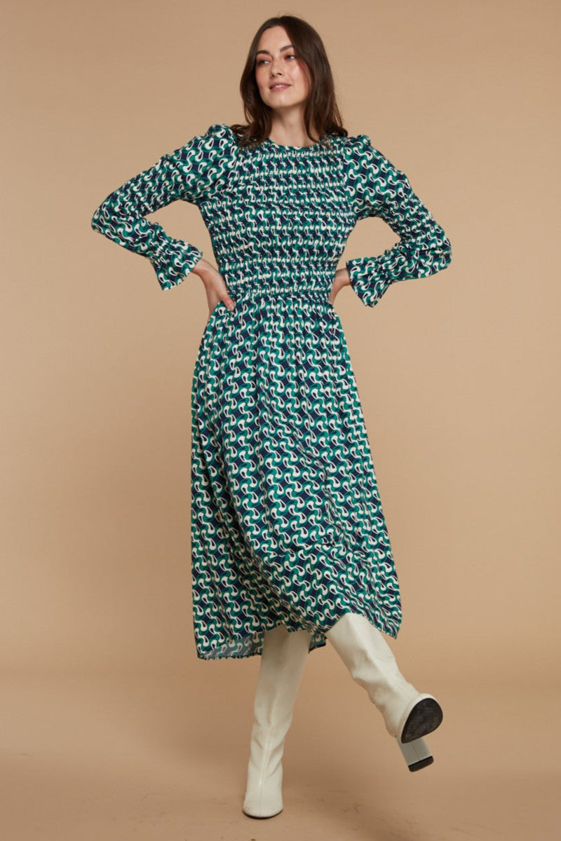 Alexia Swirl Print Dress