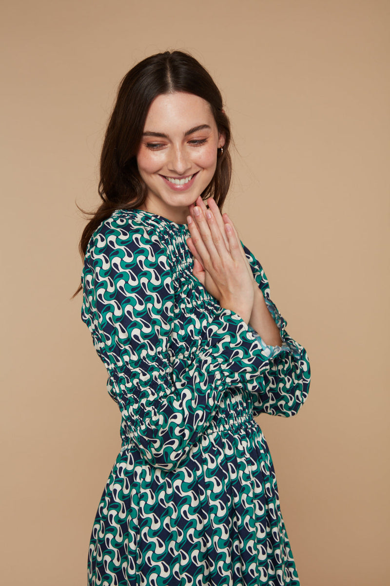 Alexia Swirl Print Dress
