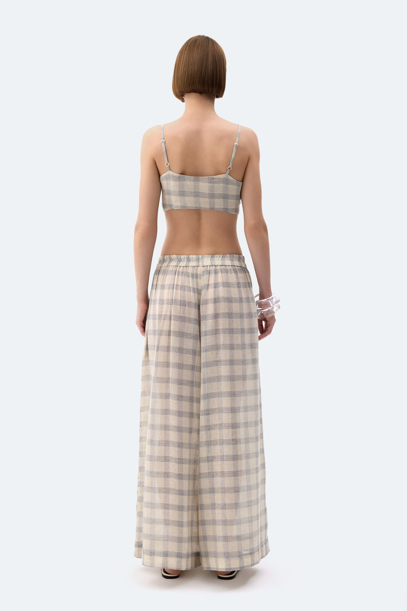 Grey Plaid Pants