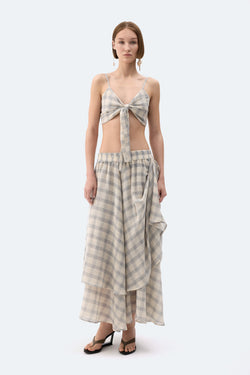 Grey Plaid Skirt