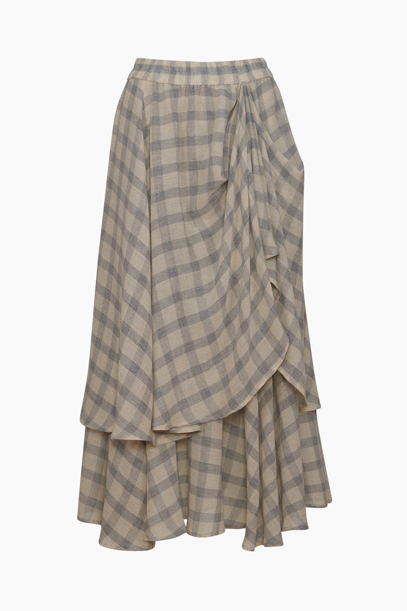 Grey Plaid Skirt