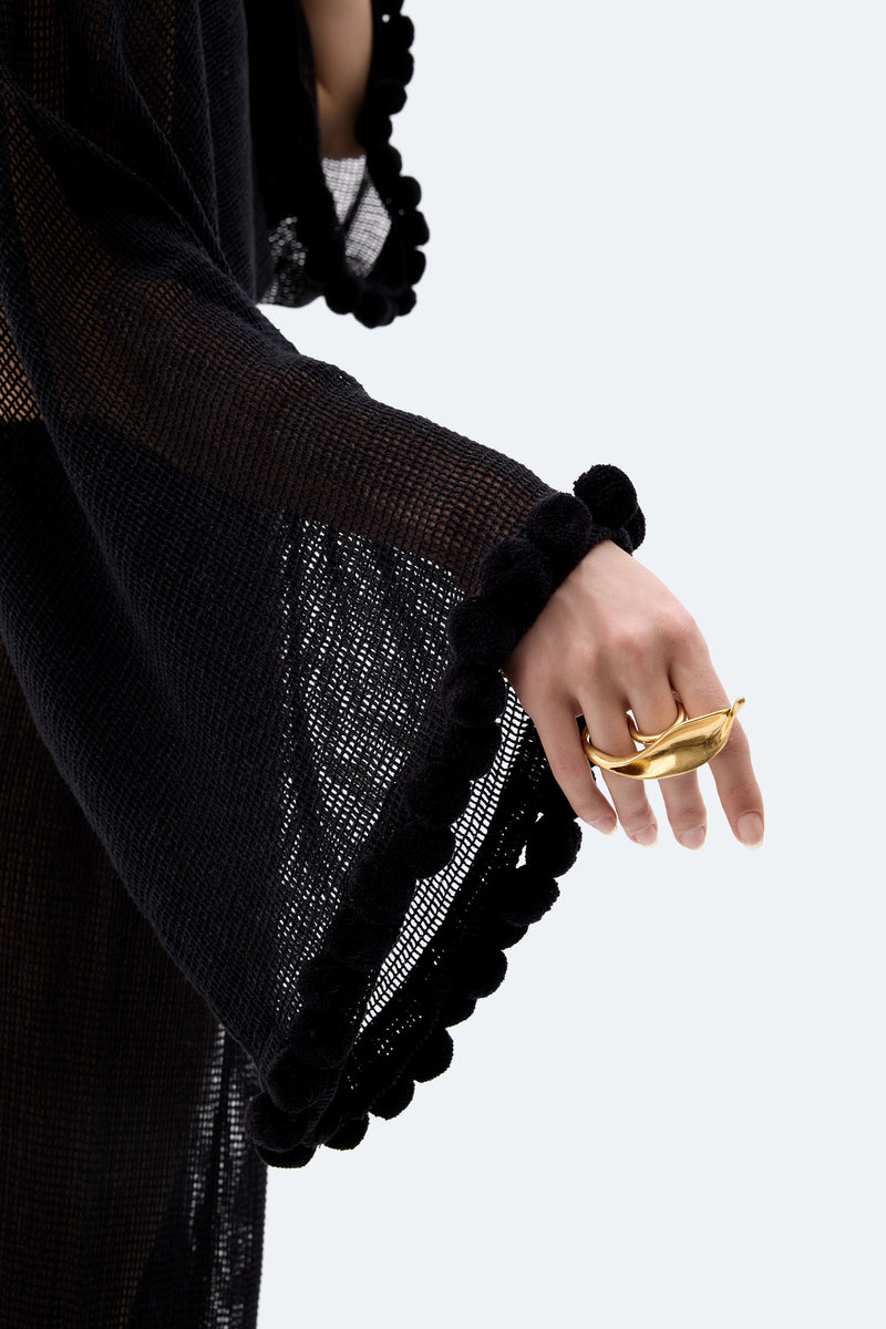 Black Crochet Blouse