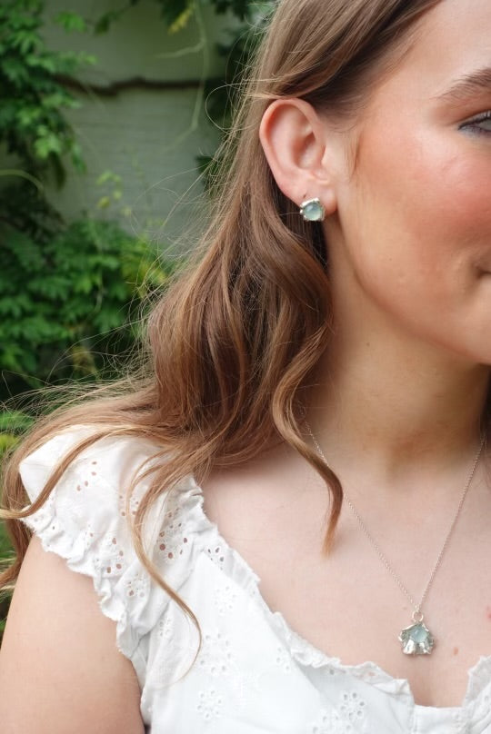 Neso Green Handcrafted Earrings