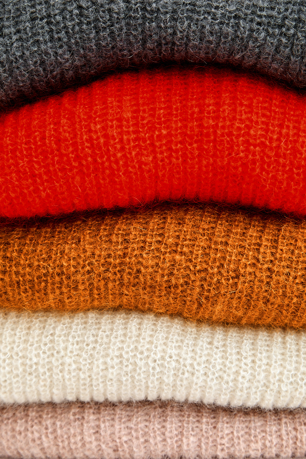 Off-White Orange Mohair Knit XL Loose-Fit Mohair Knit Sweater