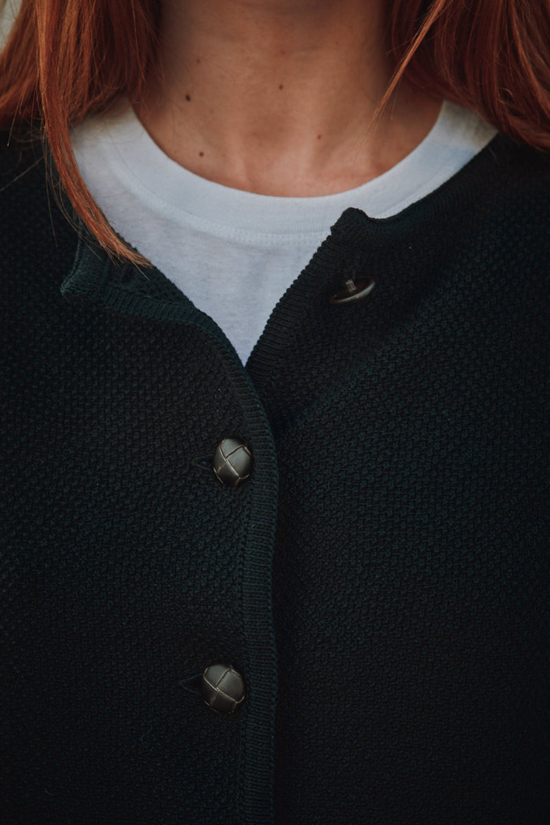 EMILIE Short Jacket in Organic Cotton - Black | L'Envers