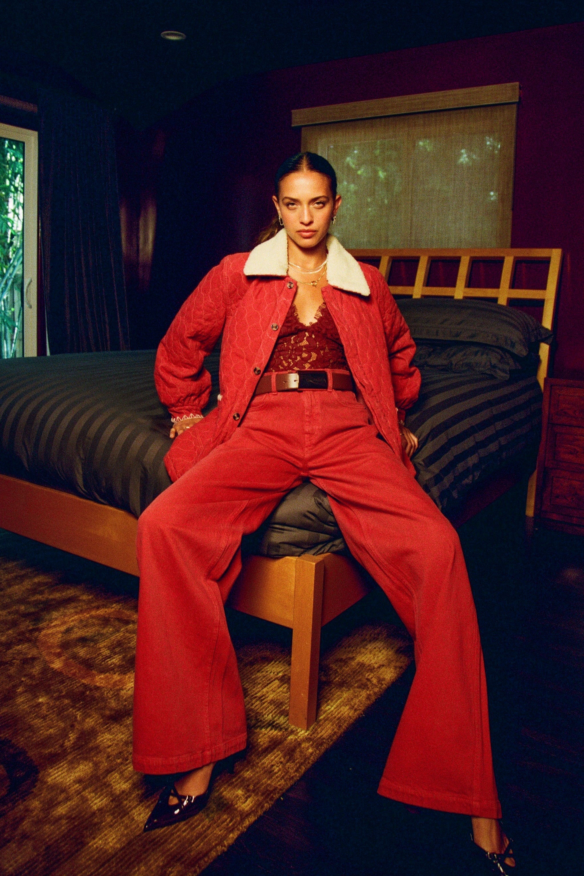 Bay Wide Leg Jean in Faded Rose