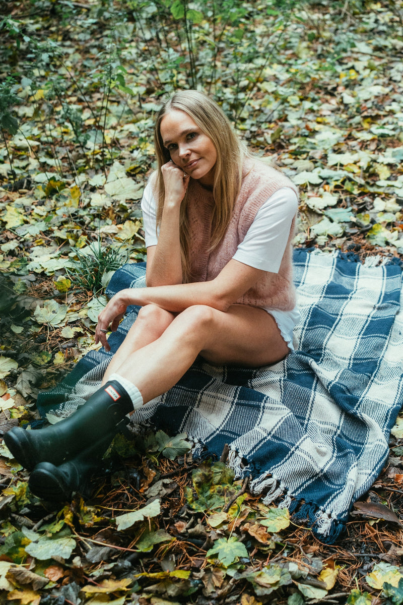 Pointelle Knit Vest - Peony Pink