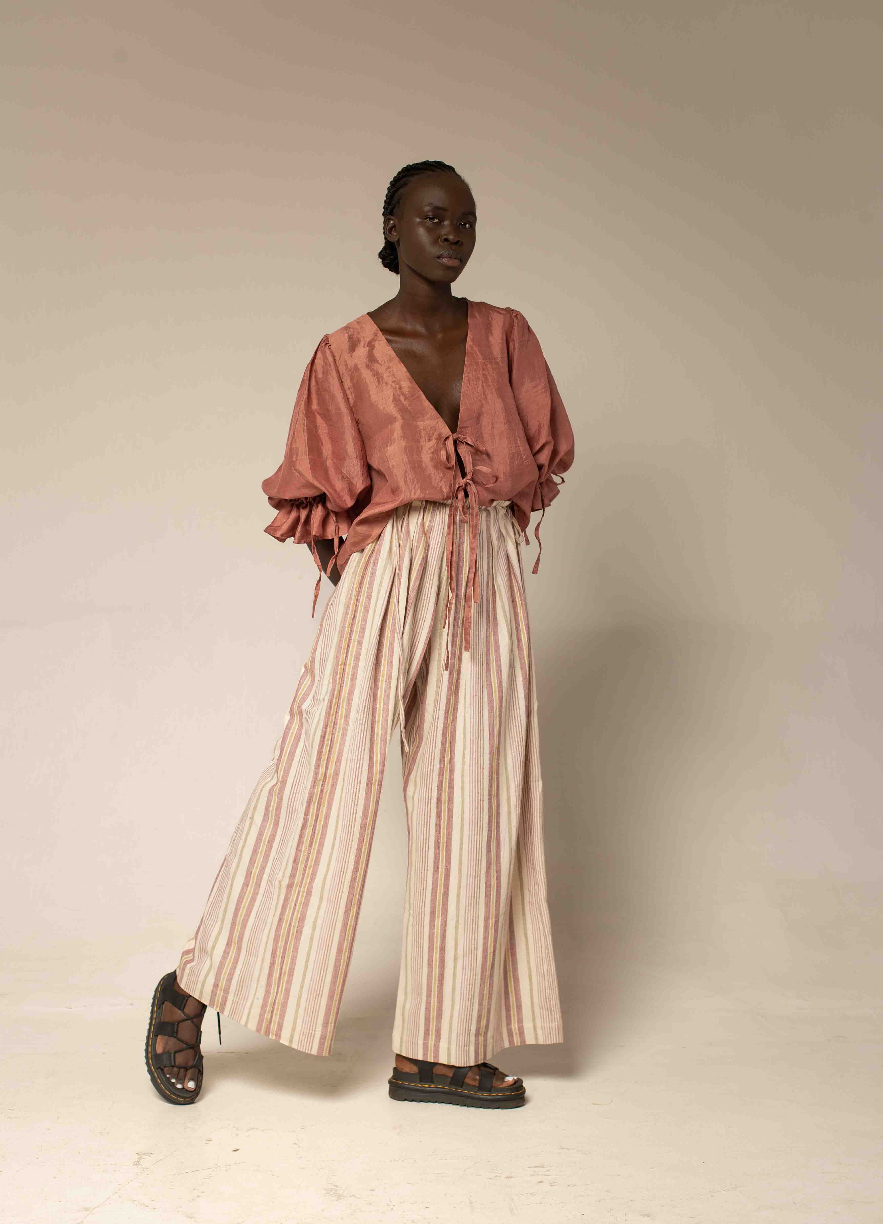 Bag pants - Sisal stripe