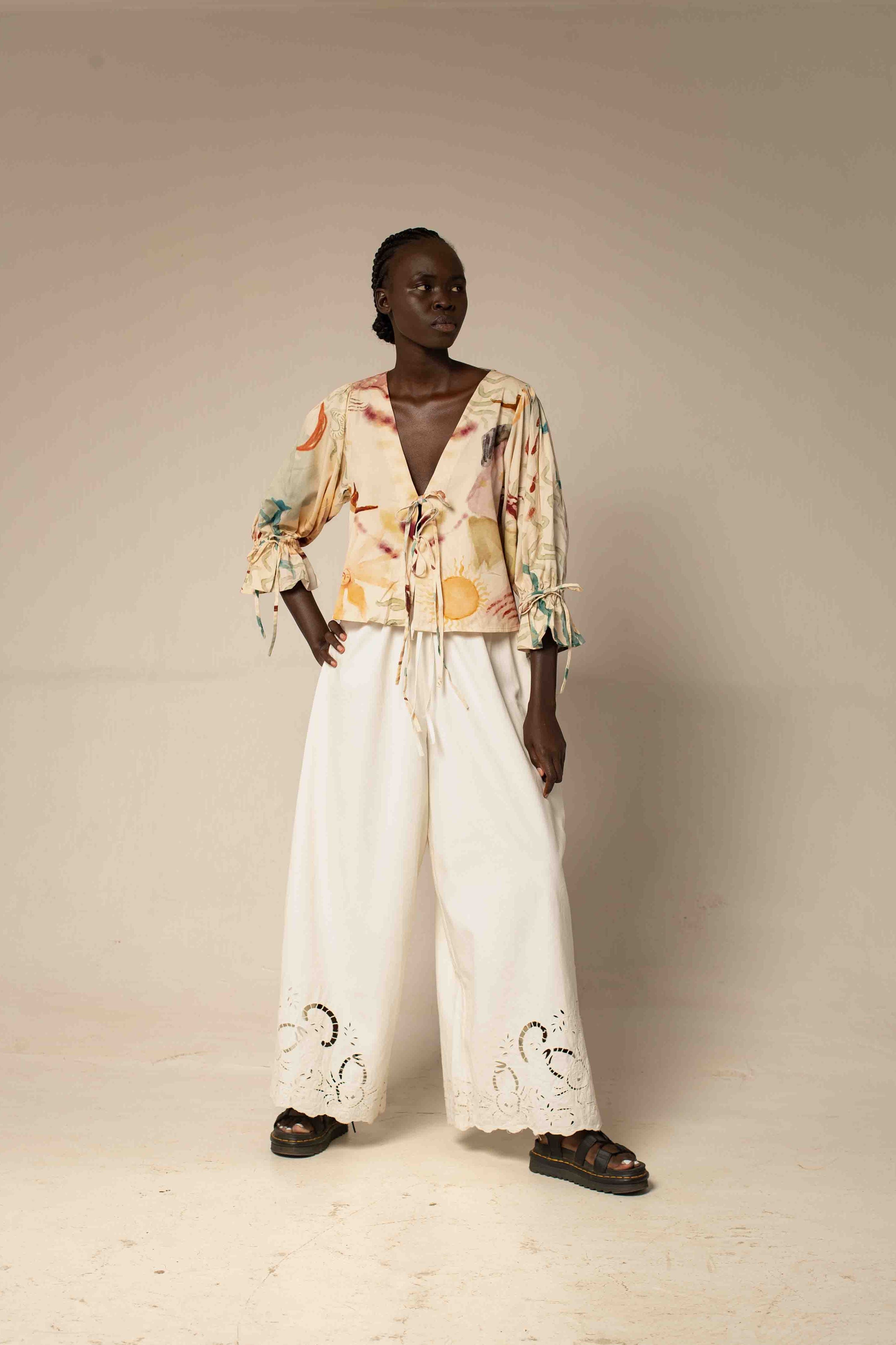 Tie front top - rain collector