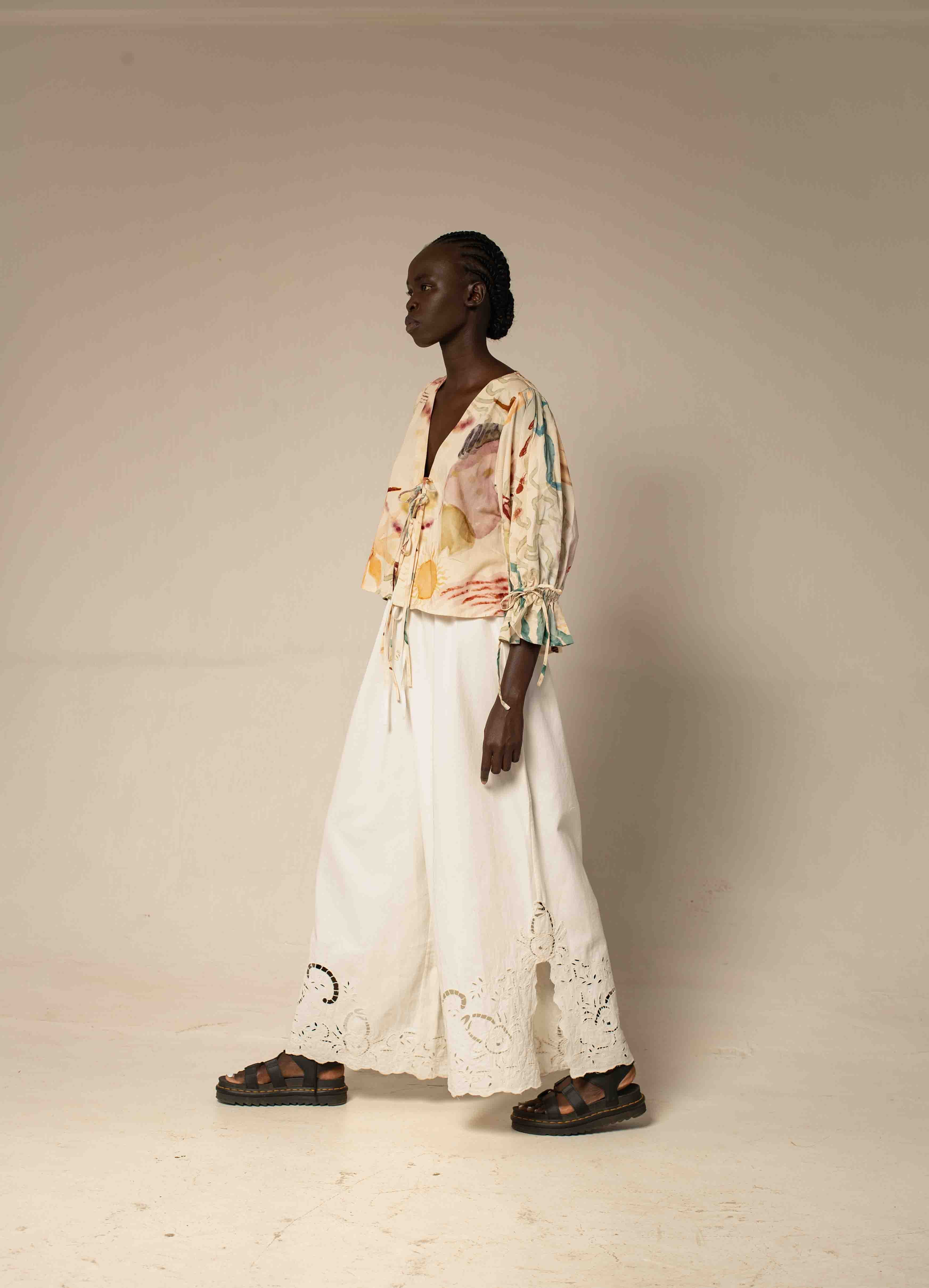 Tie front top - rain collector