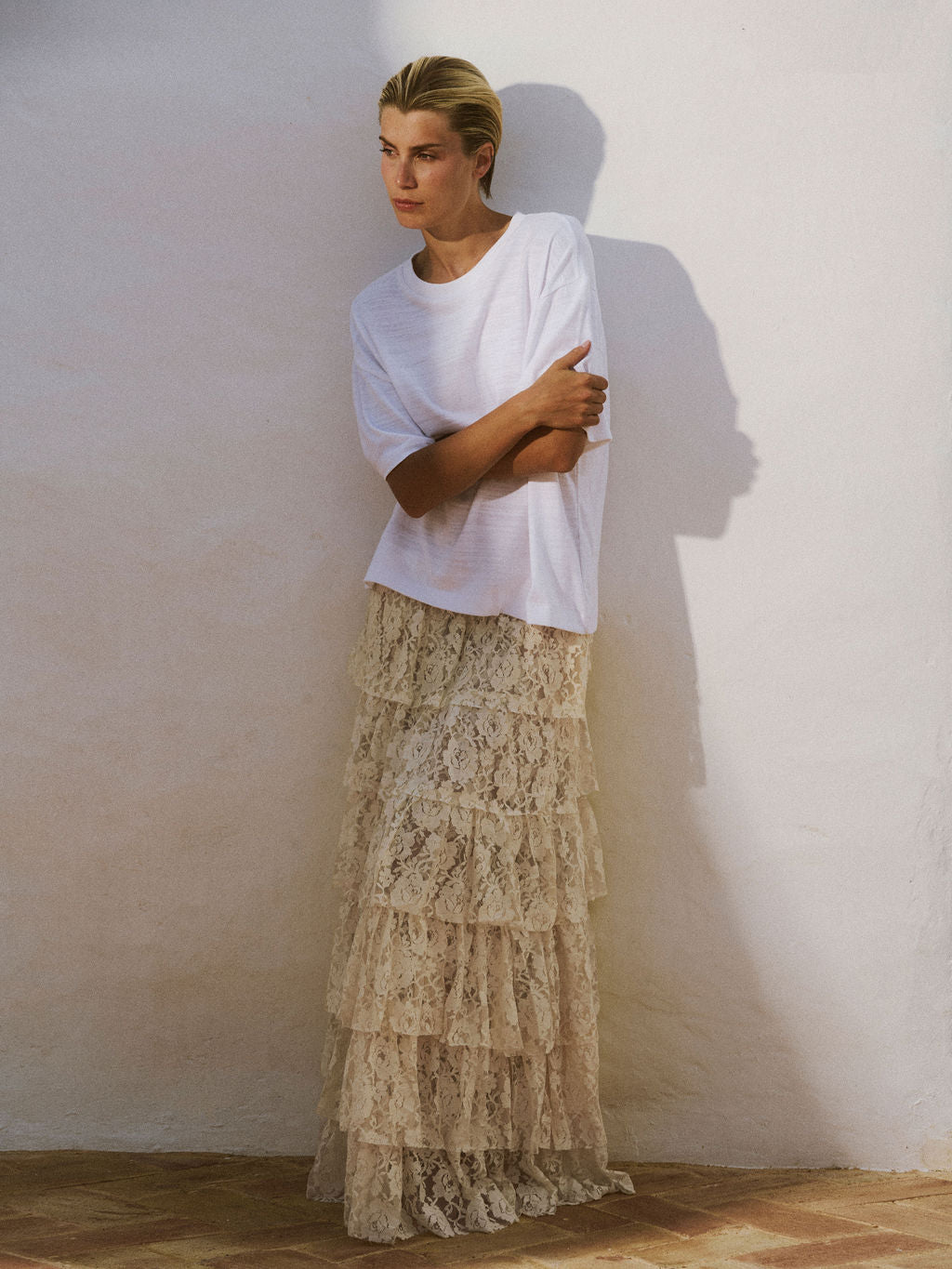 LACE UNTAMED SOUL SKIRT - NATURAL