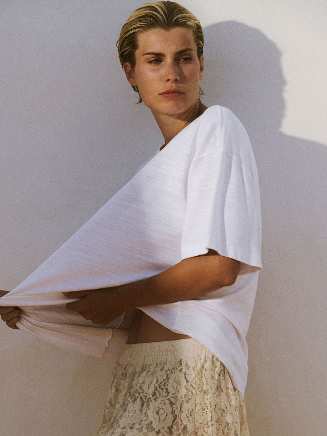 LACE UNTAMED SOUL SKIRT - NATURAL