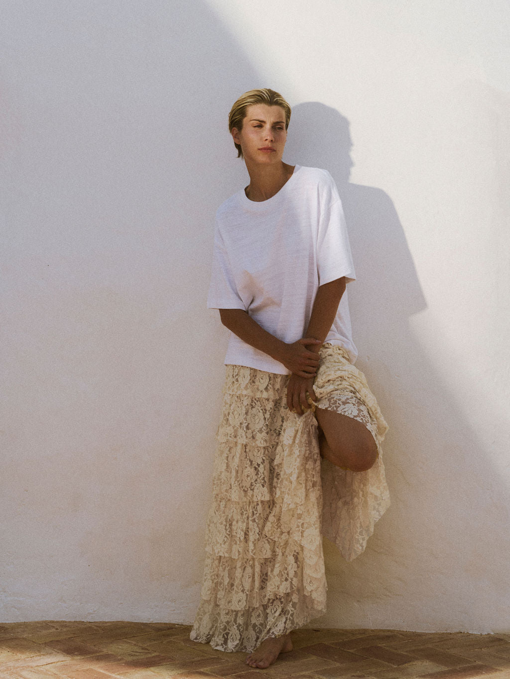 LACE UNTAMED SOUL SKIRT - NATURAL