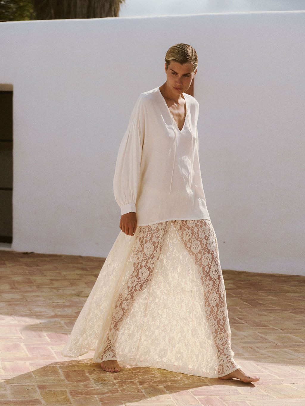 LACE SLIP SKIRT