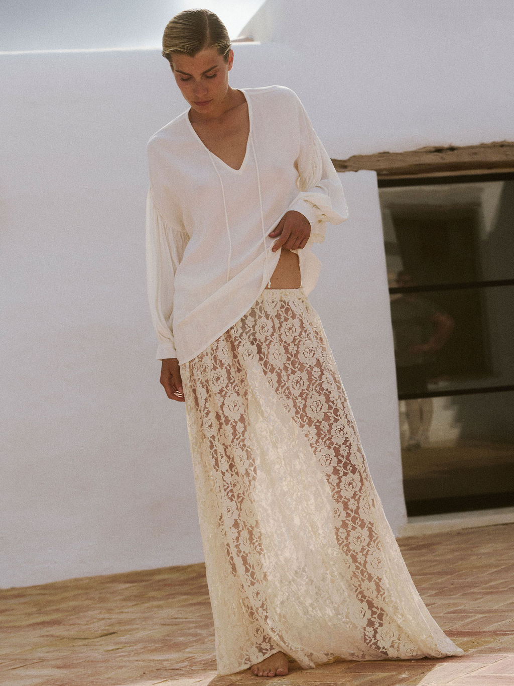 LACE SLIP SKIRT