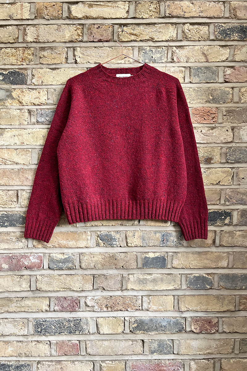 Ada Donegal Style Sweater Claret Red