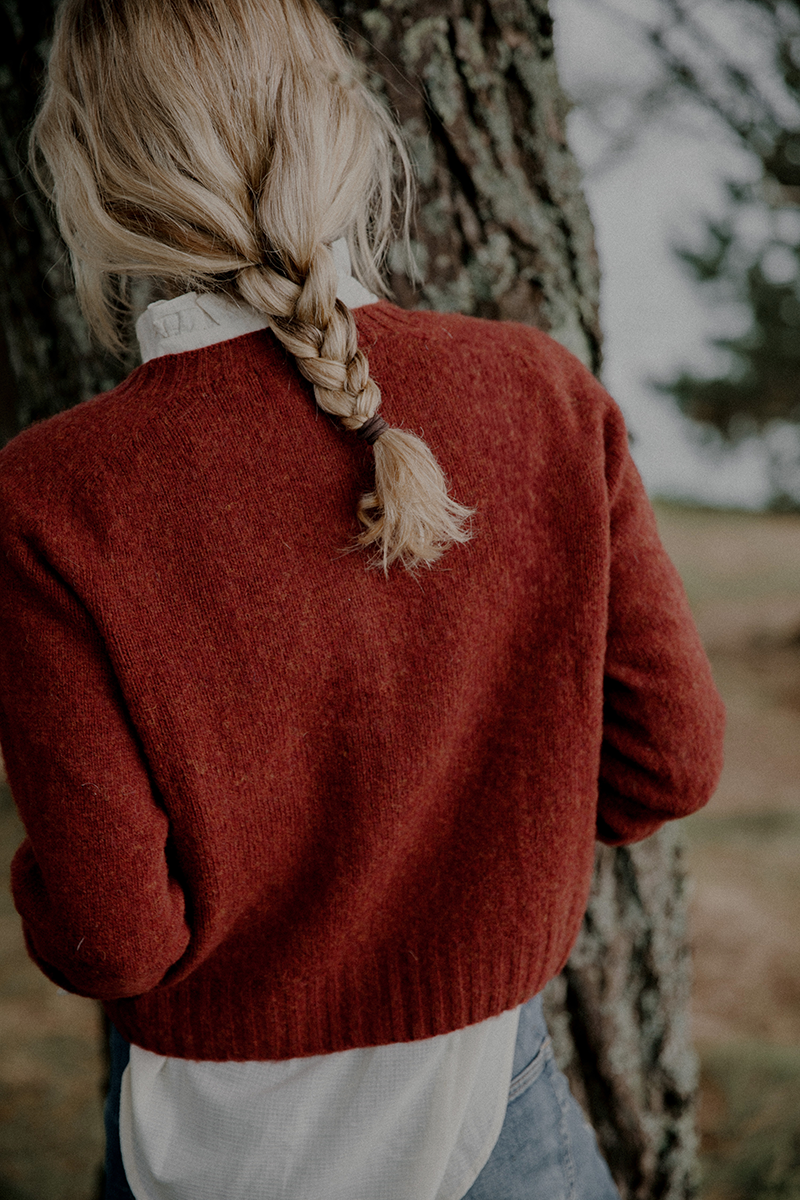 Ada Lambswool Cardigan Red Madder