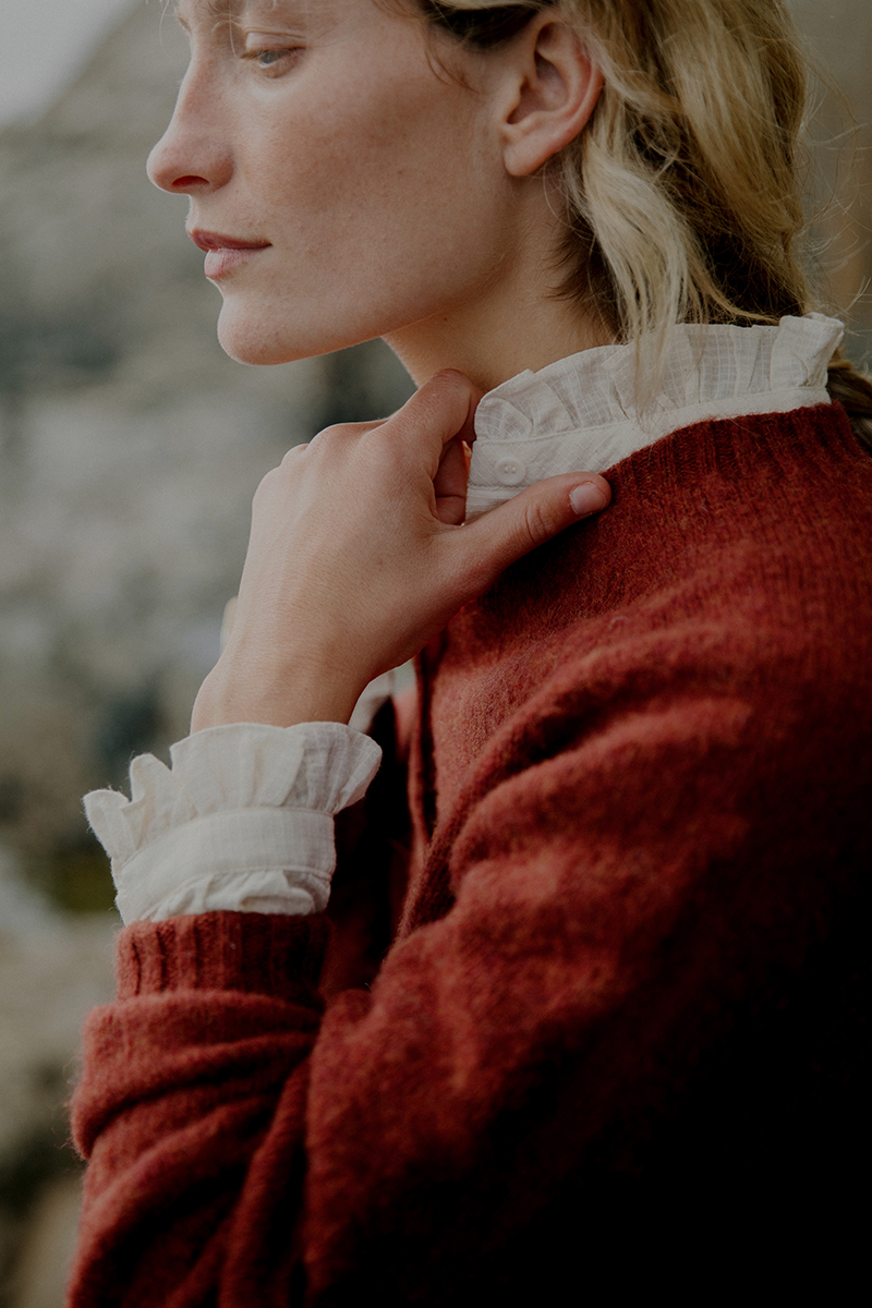 Ada Lambswool Cardigan Red Madder