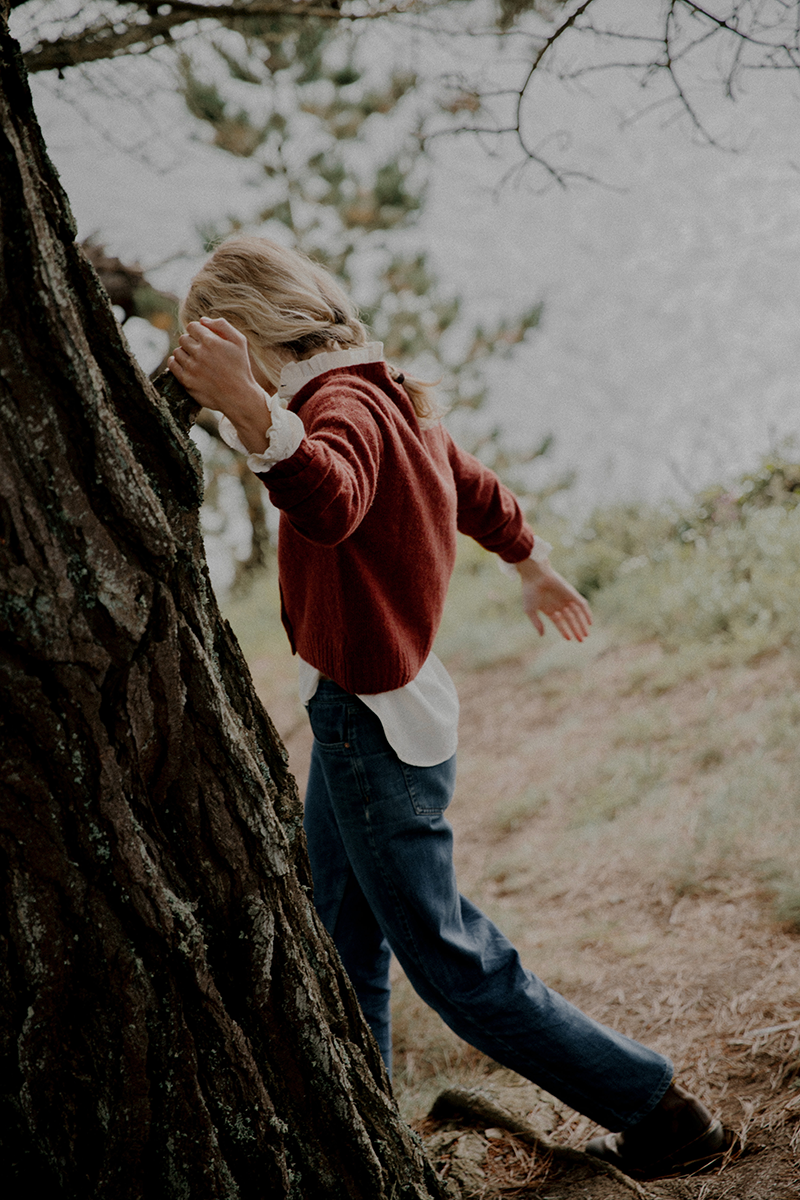 Ada Lambswool Cardigan Red Madder