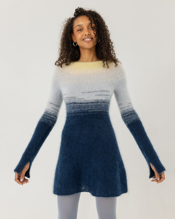 Eglutė: Twilight Gold Silk & Mohair Dress