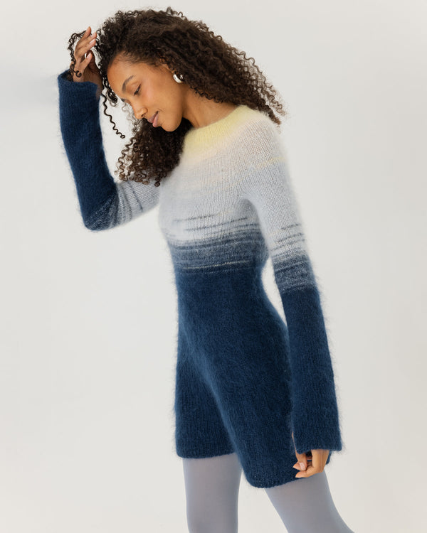 Eglutė: Twilight Gold Silk & Mohair Dress