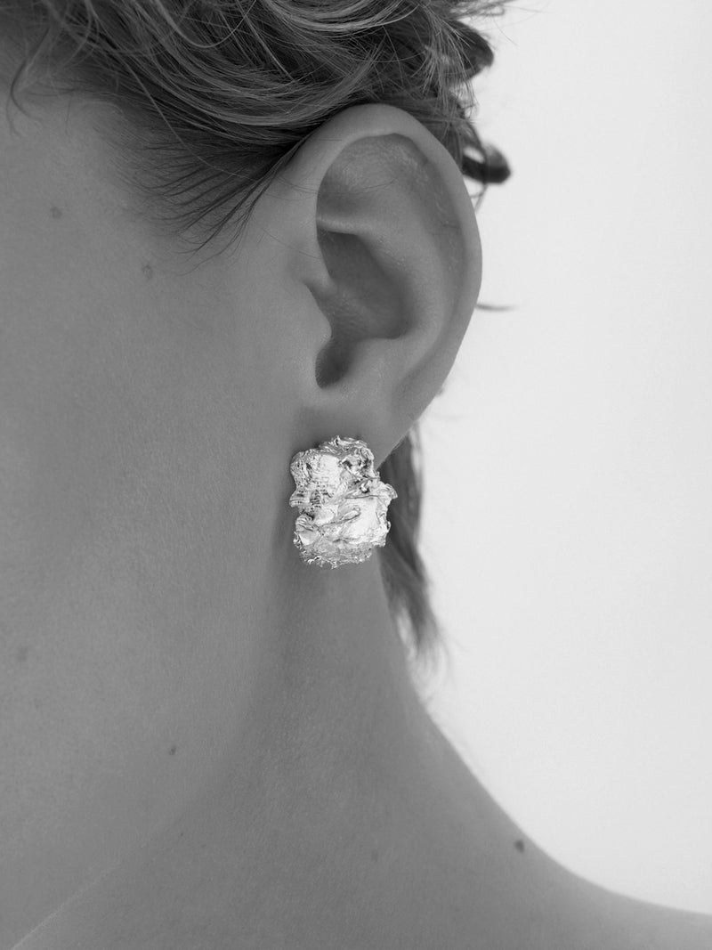 Artemis Small Goddess Earrings Silver