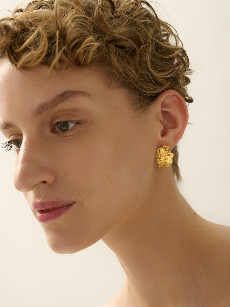 Artemis Small Goddess Earrings Gold