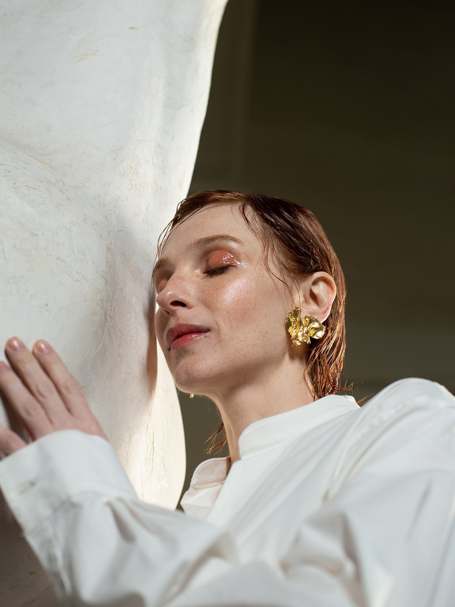 Artemis Goddess Earrings Gold