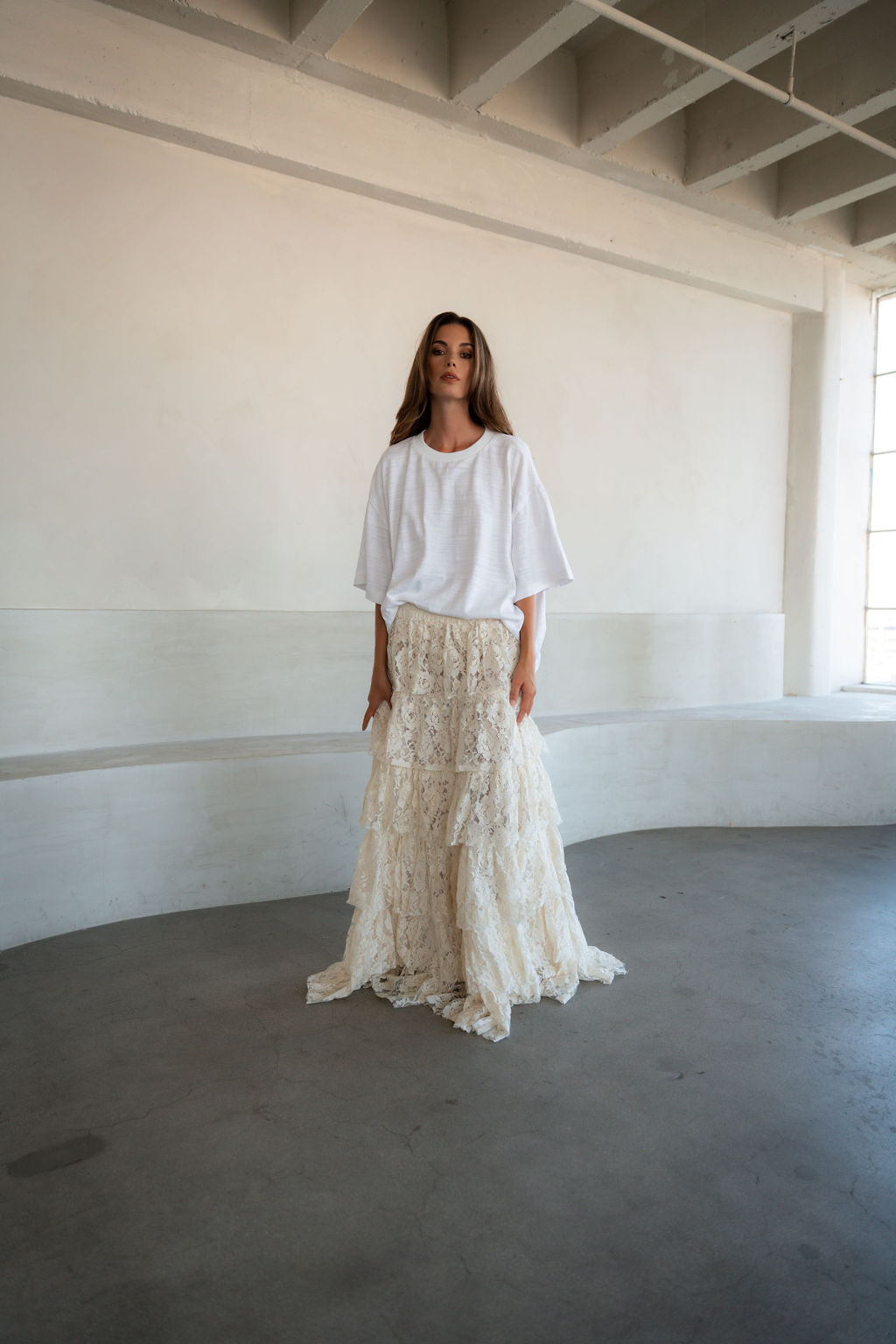 LACE UNTAMED SOUL SKIRT - NATURAL