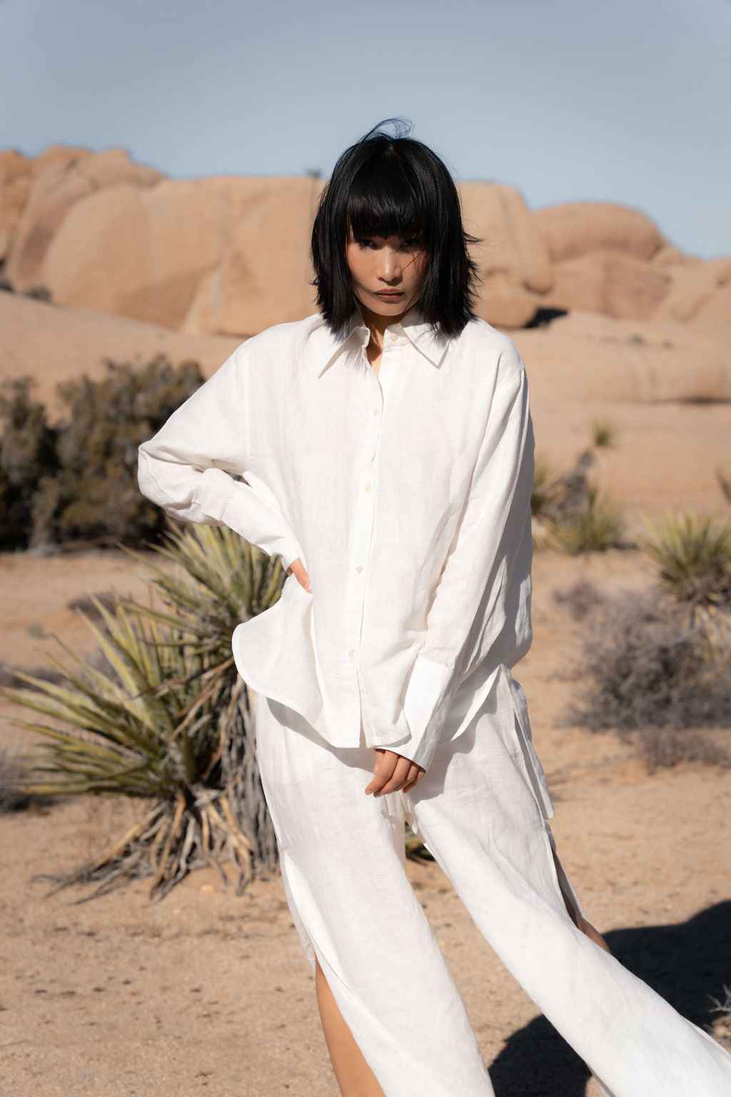 EVOLVE LINEN TROUSERS