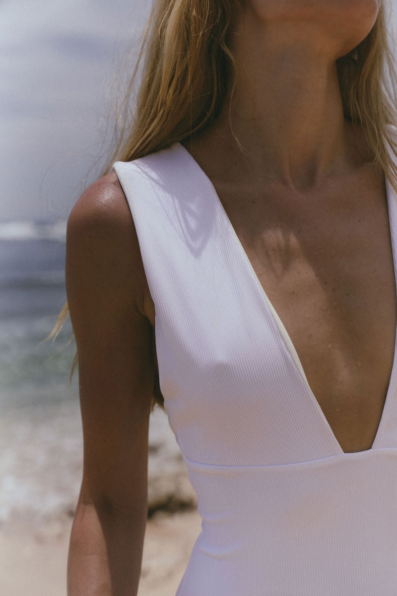 Hydra swimsuit, white