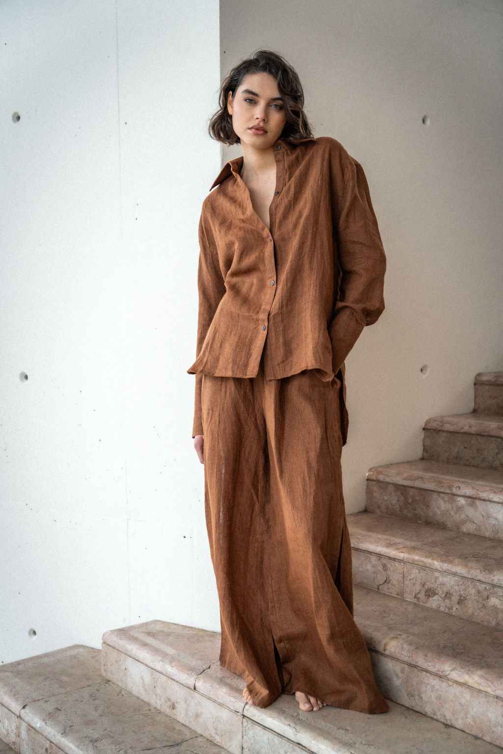 EVOLVE LINEN TROUSERS