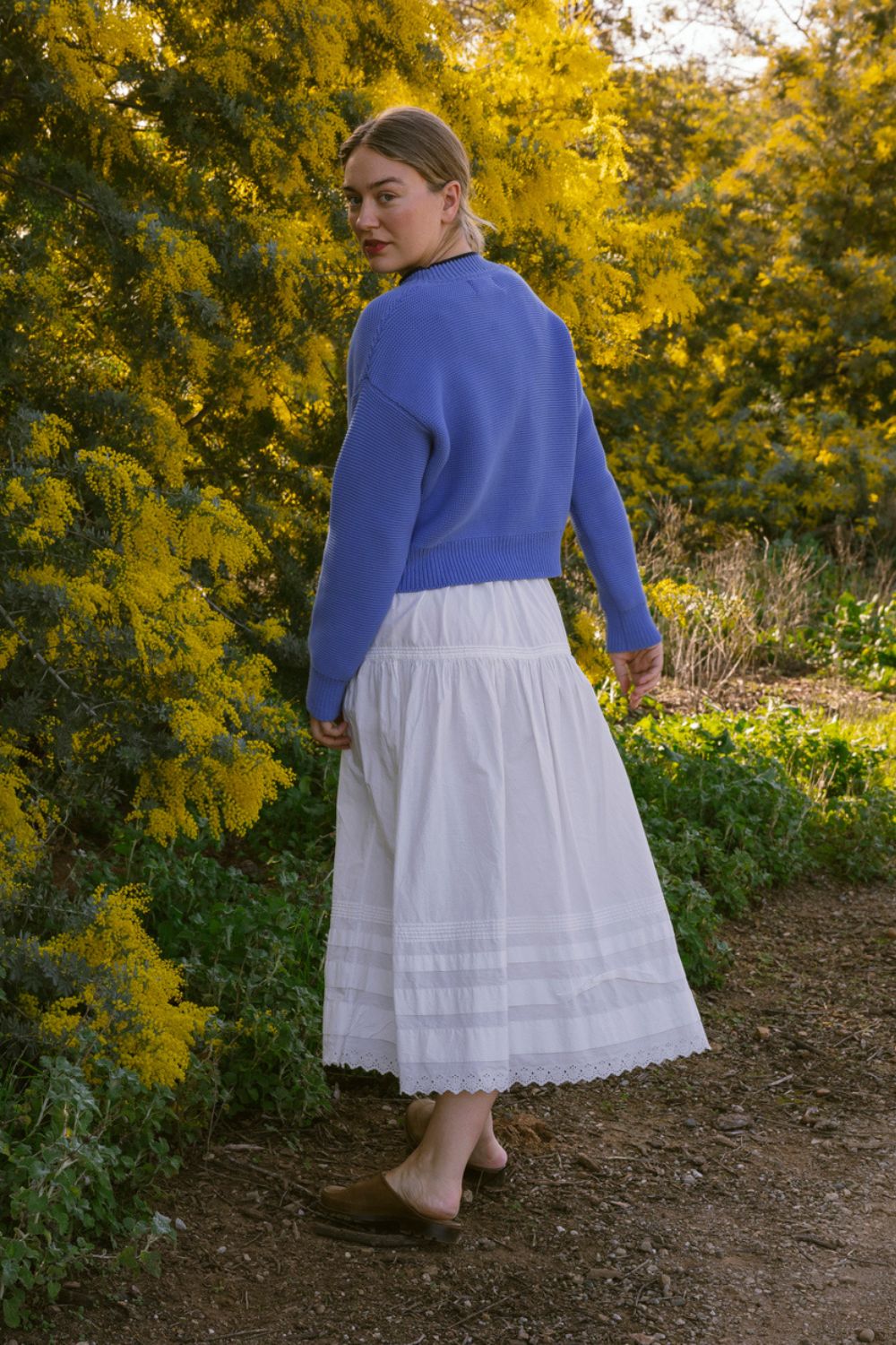 HILMA Cardigan in collab' with BLOCK SHOP - Cyan Blue