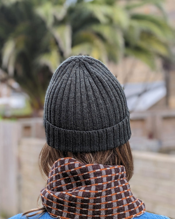 Unisex Seaweed green merino wool fishermans beanie 