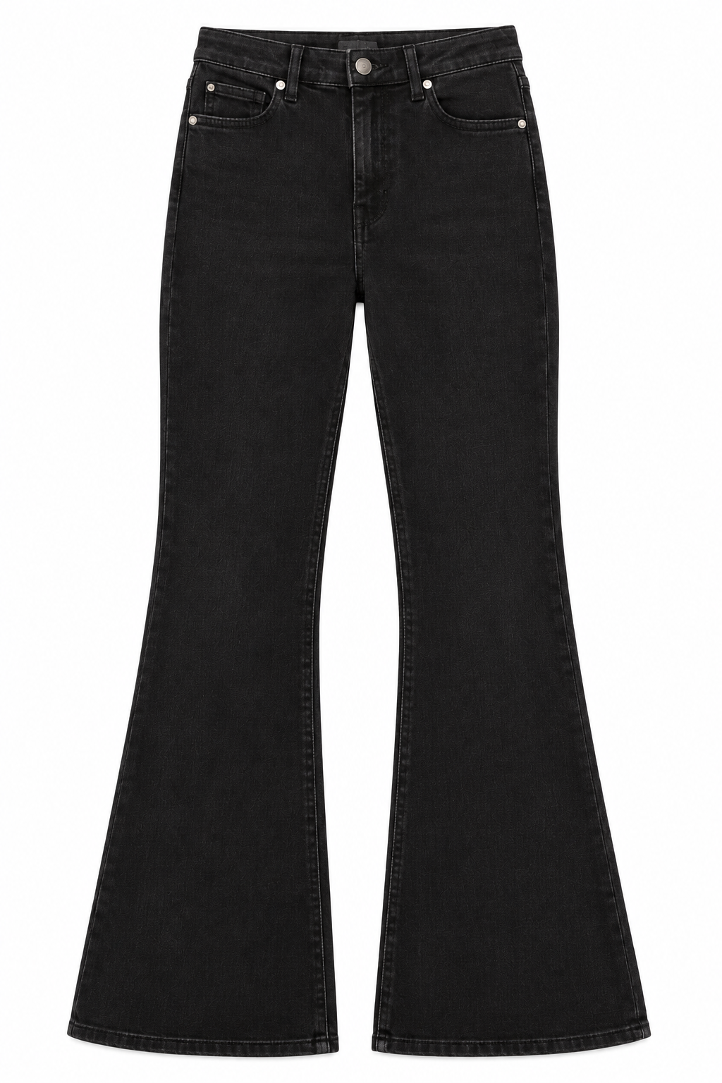 Isy High Flared Stone Black