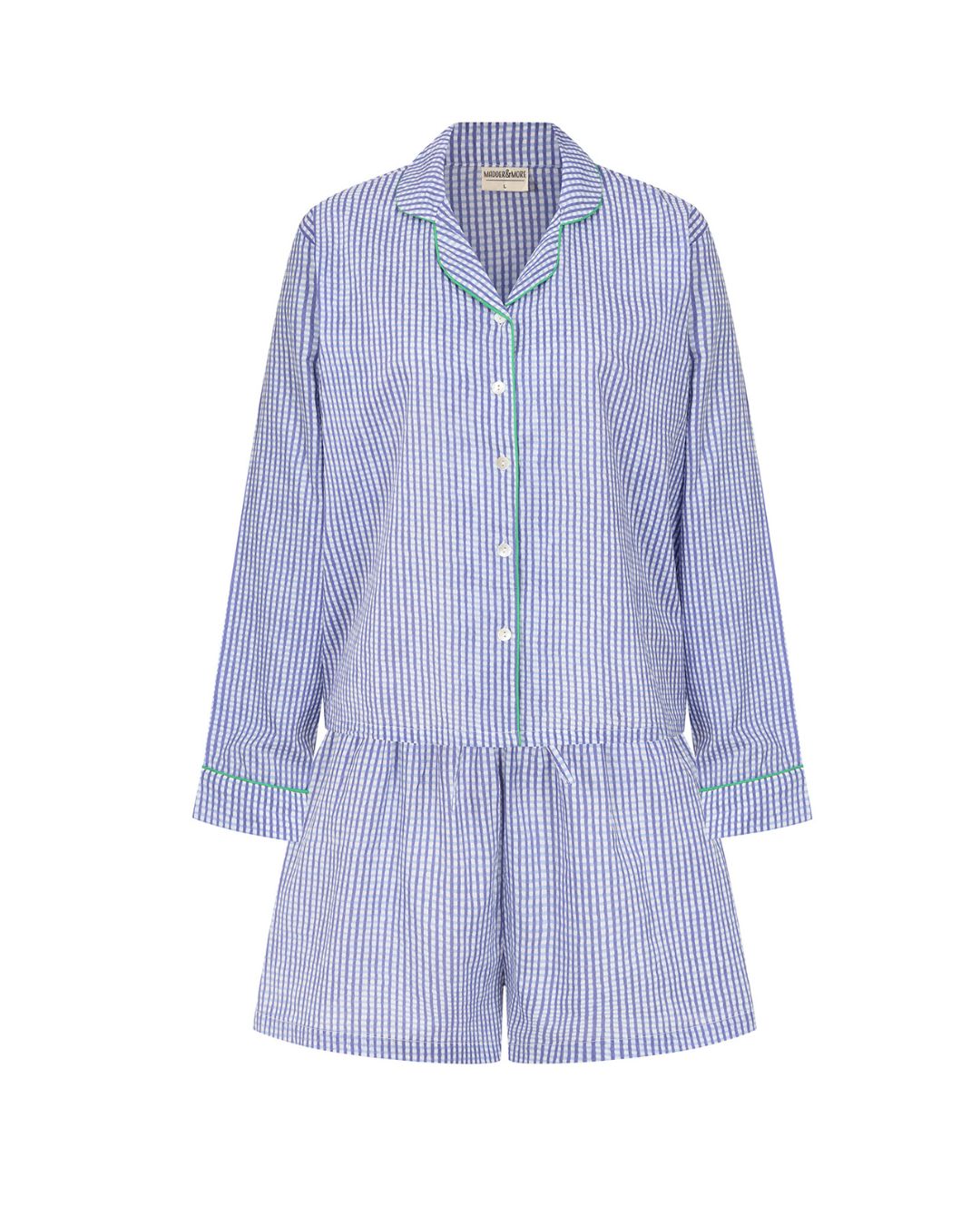 Blue Gingham Short Pyjama Set
