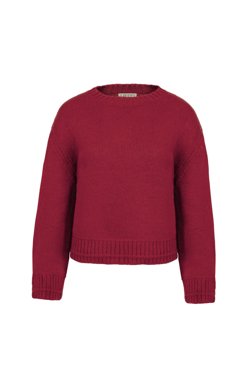 Brampton Crew Neck Jumper in Jam