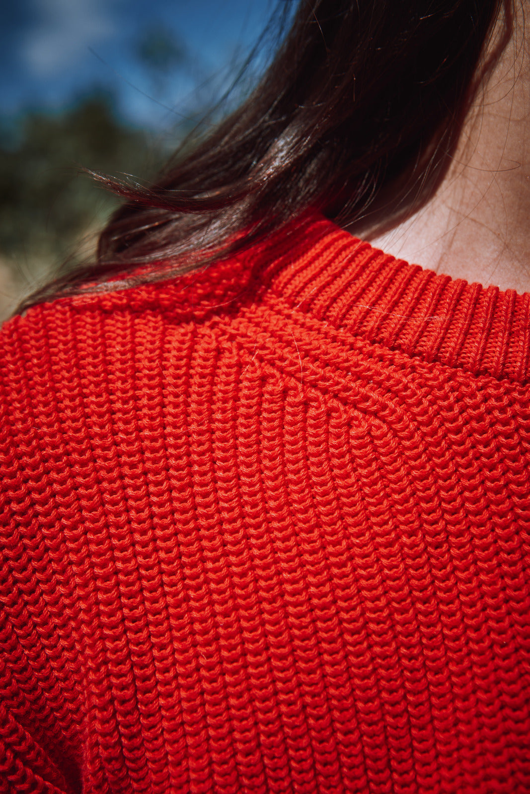 CLEMENTINE Batwing Sweater in Organic Cotton - Red