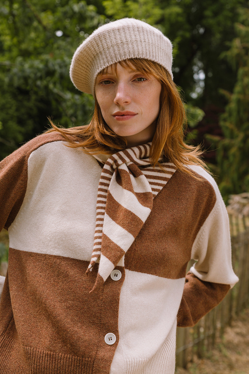 Check Cardigan - Skewbald