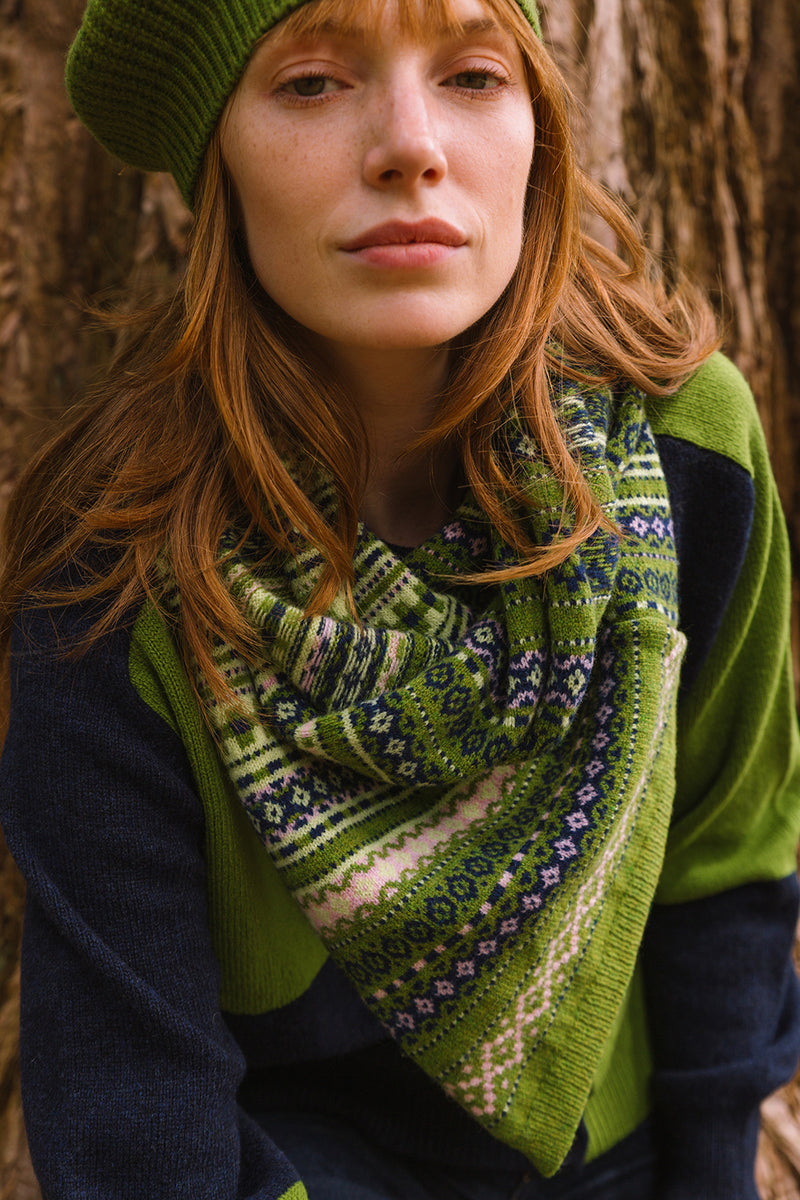 Foxcote Twisted Snood - Moss