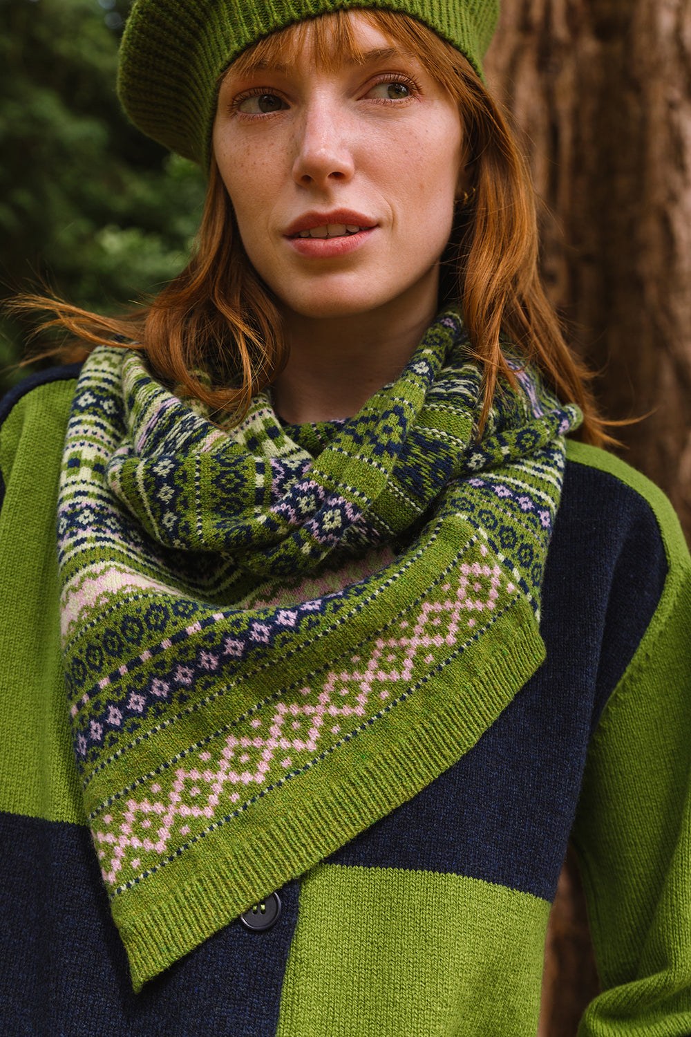 Foxcote Twisted Snood - Moss