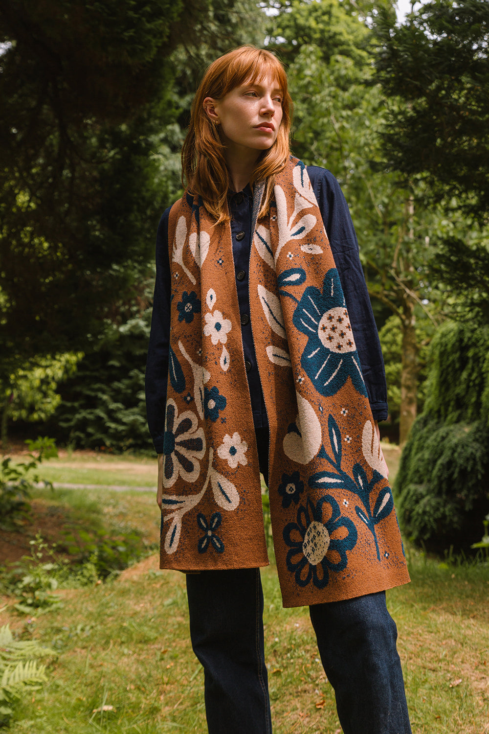 Hidcote Scarf -Tobacco