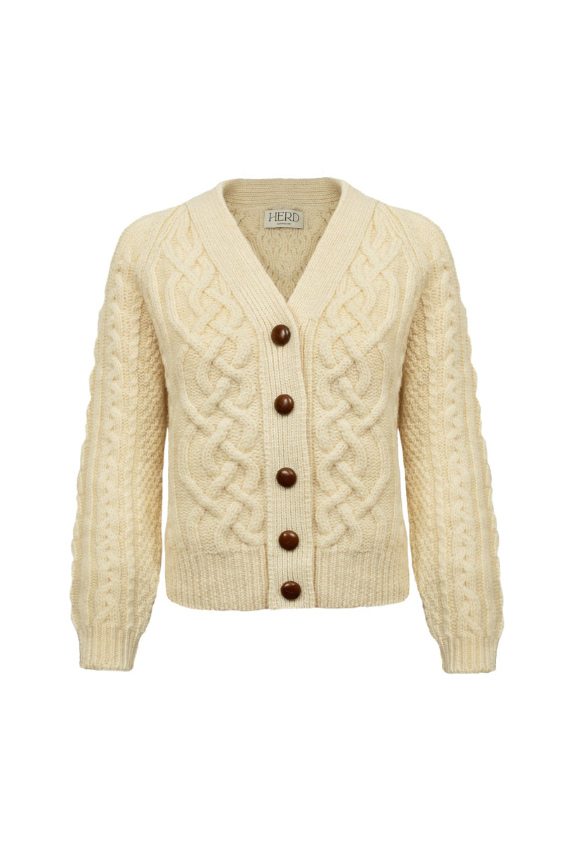 Whitby Cardigan in Ecru