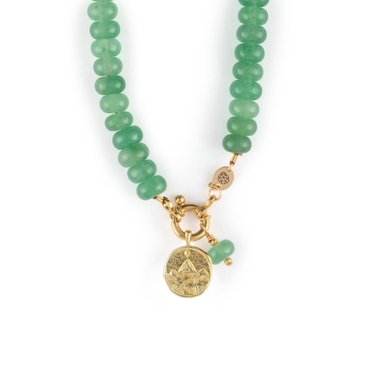 Gold Zodiac Coin Pendant Necklace • Capricorn