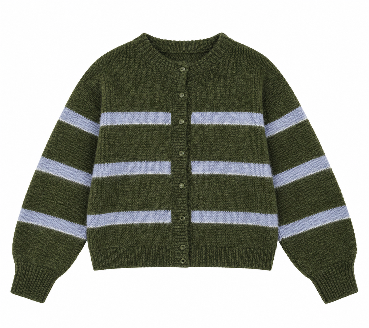 Stripe Cardigan - Ivy Green
